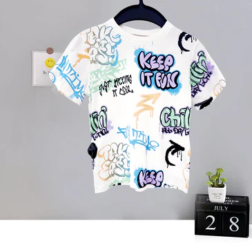 Boy’s Fun Print Half-Sleeve T-Shirt