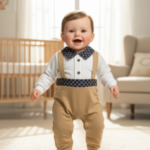 Romper My Choice with Checker Collar
