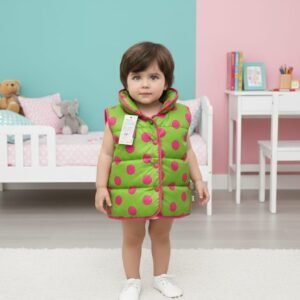 Pink Polka Jacket Sleevless